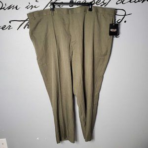 NWT HABAND Men’s Slacks Trousers Pants, Olive, 52